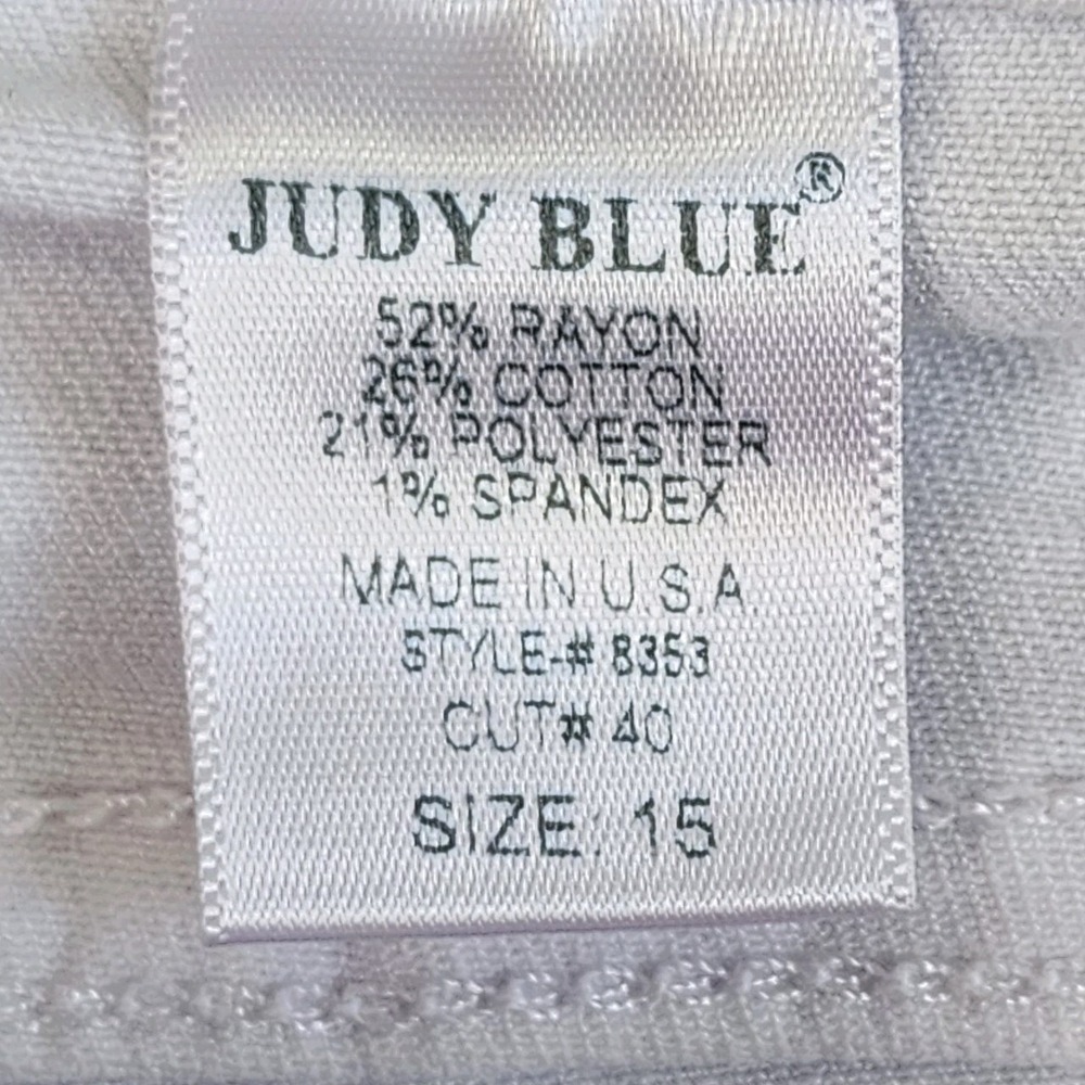 Judy Blue Skinny Jeans Womens 15/32 White Distressed Ripped‎ Denim 8353 Casual - Picture 6 of 8